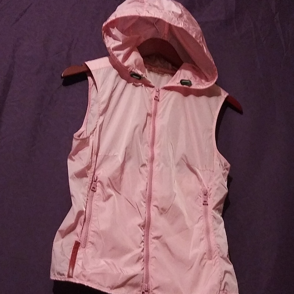 Pink windbreaker Prada vests
